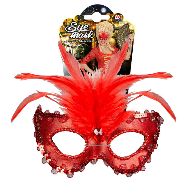 Masque pour les yeux rouges paillettes