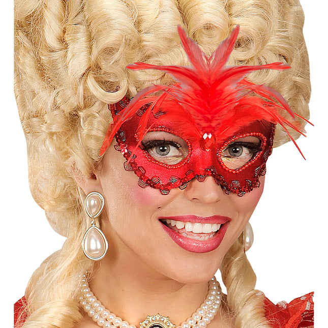 Masque pour les yeux rouges paillettes