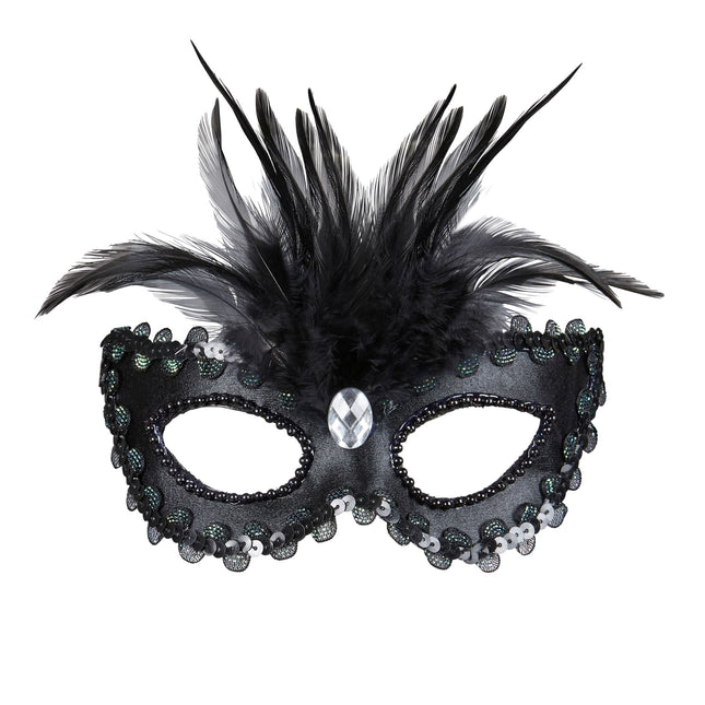 Masque pour les yeux noir avec paillettes