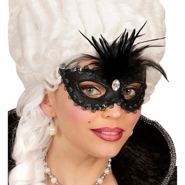 Masque pour les yeux noir avec paillettes