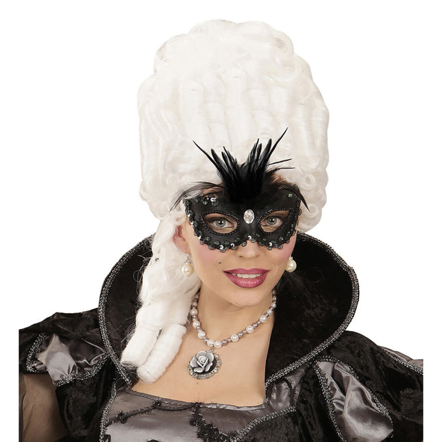 Masque pour les yeux noir avec paillettes