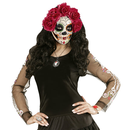 Masque Dia De Los Muertos Roses