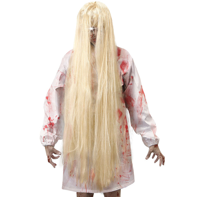 Perruque d'Halloween Fantôme blond 1m