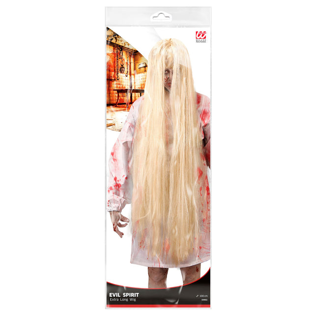 Perruque d'Halloween Fantôme blond 1m
