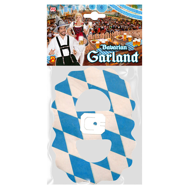 Guirlande Oktoberfest Bleu Blanc Ignifugé 3.5m