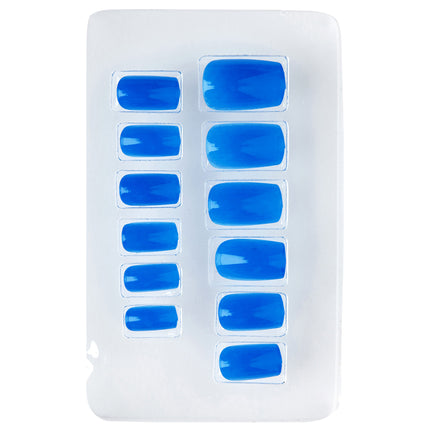 Faux ongles bleus