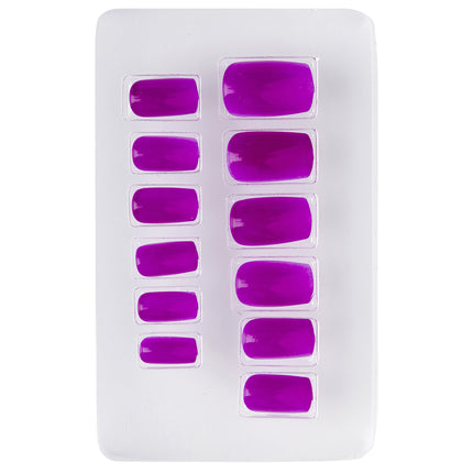 Faux ongles violet fluo