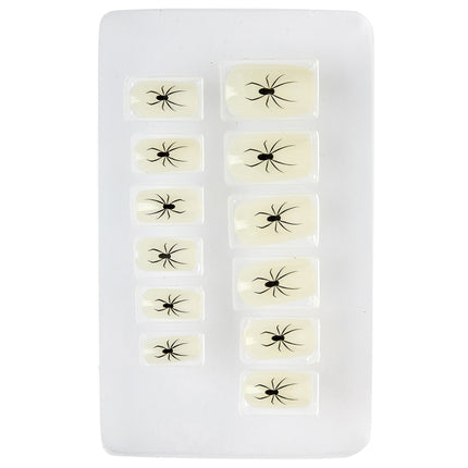 Faux ongles d'Halloween Araignée qui brille dans le noir