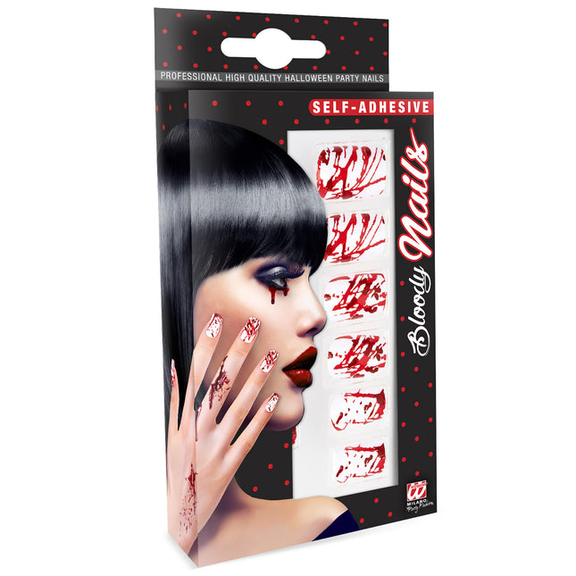 Faux ongles d'Halloween Sang
