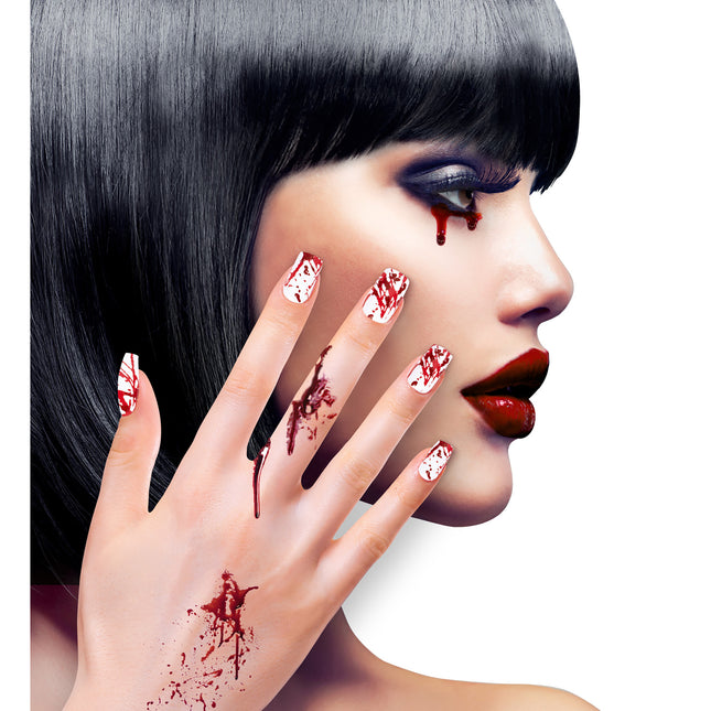 Faux ongles d'Halloween Sang