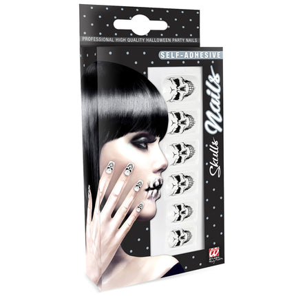 Faux ongles d'Halloween Crânes