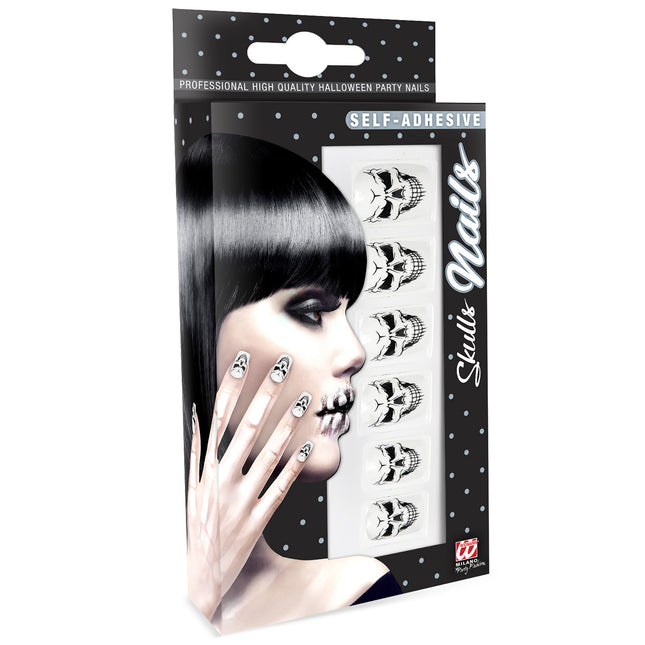 Faux ongles d'Halloween Crânes