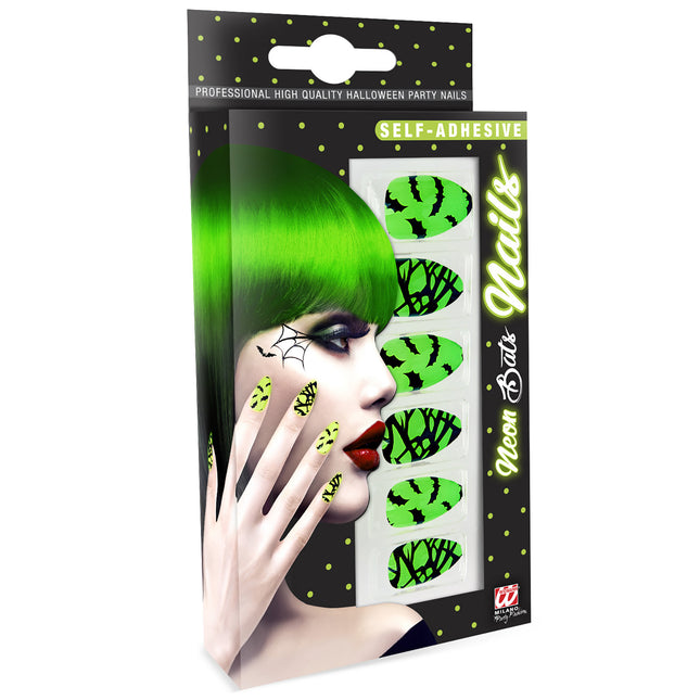 Faux ongles d'Halloween Chauve-souris