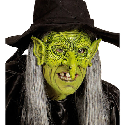 Masque d'Halloween Sorcière verte