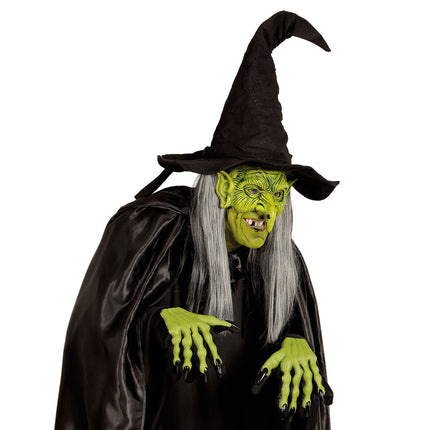 Masque d'Halloween Sorcière verte