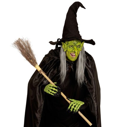 Masque d'Halloween Sorcière verte