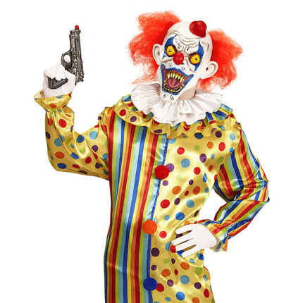 Masque d'Halloween Clown avec cheveux et chapeau