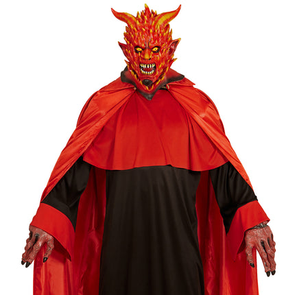 Masques d'Halloween Diable Rouge Flamboyant