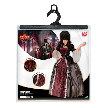 Robe d'Halloween Dames Vampire 4 pièces