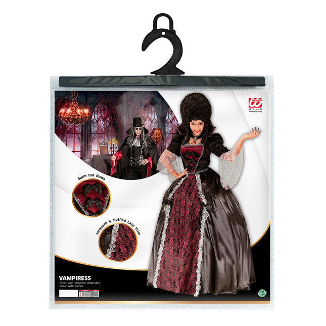 Robe d'Halloween Dames Vampire 4 pièces