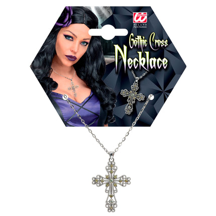 Collier d'Halloween Croix en argent
