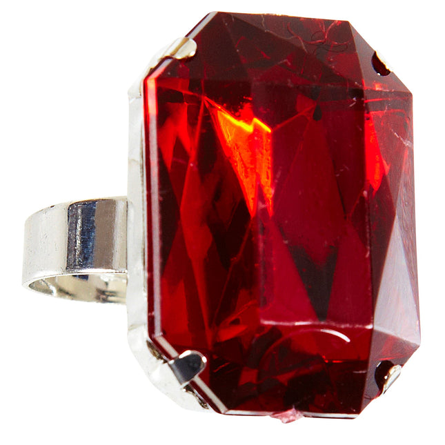 Bague d'Halloween Pierre précieuse rouge