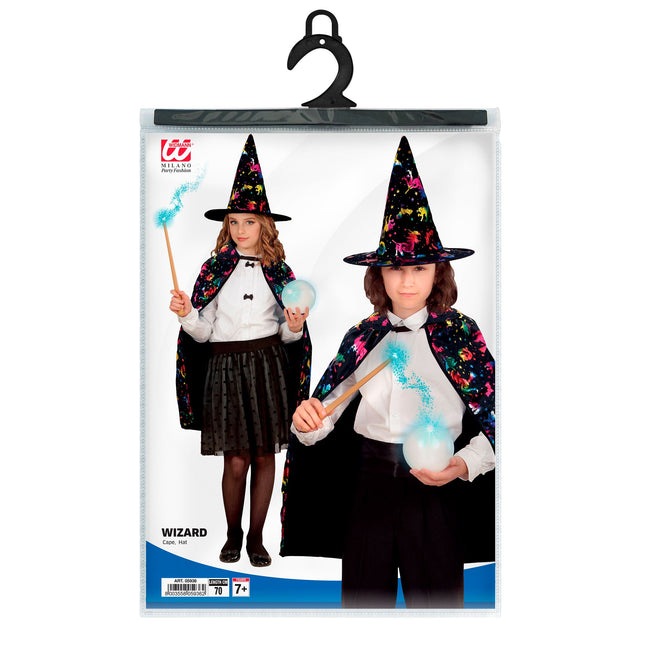 Cape d'Halloween Enfant Magicien