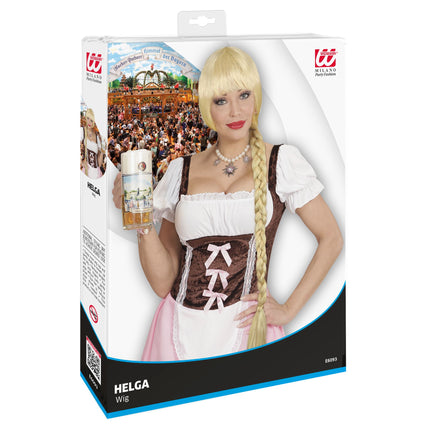 Perruque Oktoberfest Blonde Helga