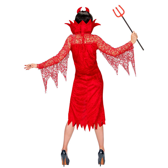 Robe d'Halloween Rouge Dames Diable 2 pièces