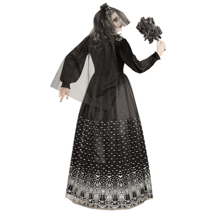 Robe d'Halloween Femme mariée Squelette