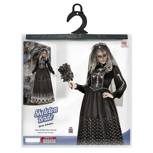 Robe d'Halloween Femme mariée Squelette