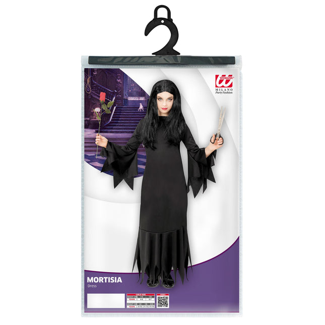Robe d'Halloween Fille noire Mortisia
