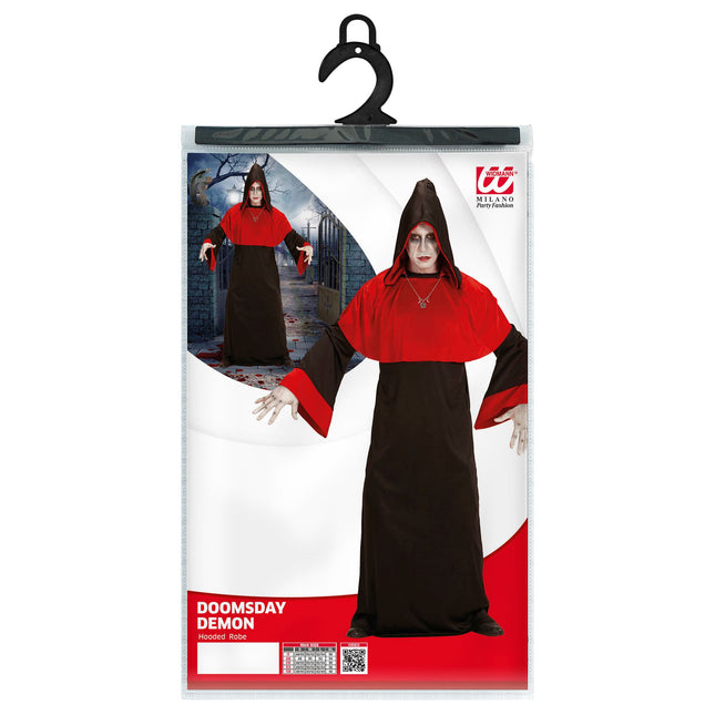 Costume d'Halloween Démon noir et rouge pour homme