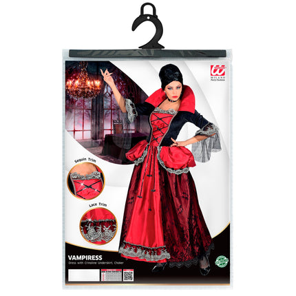 Robe d'Halloween Dames Vampire 3 pièces