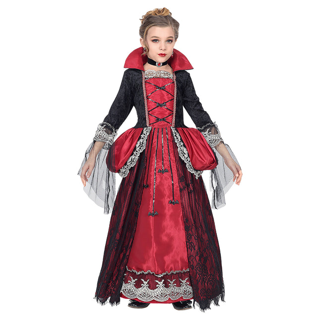 Robe d'Halloween Fille Vampire 3 pièces
