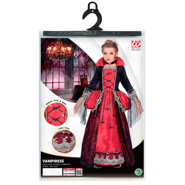Robe d'Halloween Fille Vampire 3 pièces