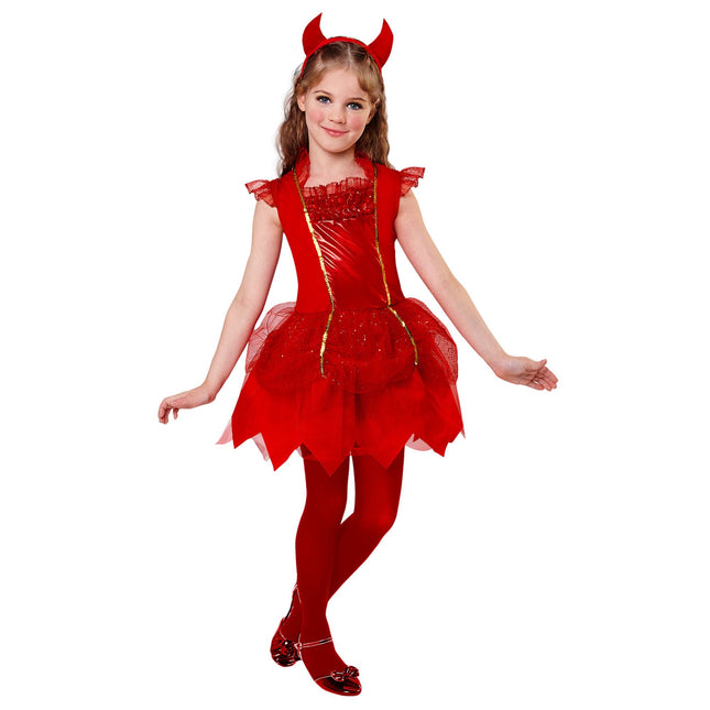 Robe d'Halloween Fille Diable 2 pièces