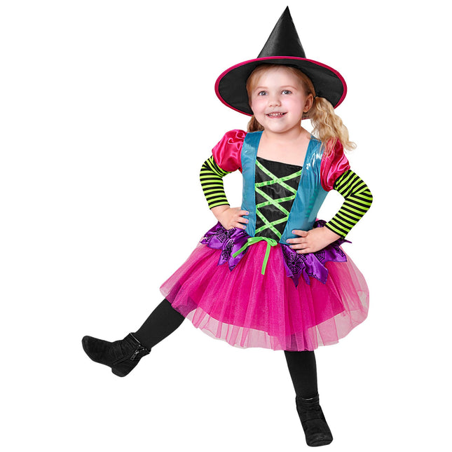 Robe d'Halloween Fille Sorcière 2 pièces