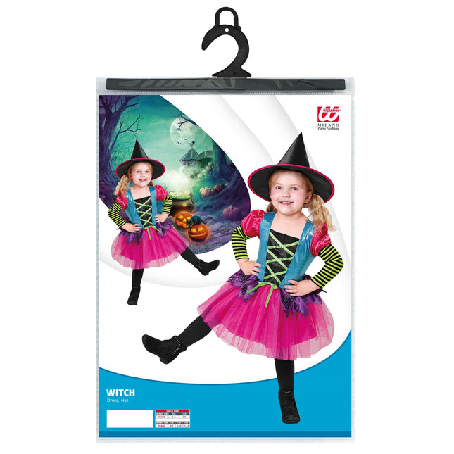 Robe d'Halloween Fille Sorcière 2 pièces