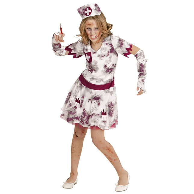 Robe d'Halloween Fille Infirmière Zombie