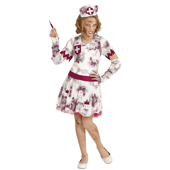Robe d'Halloween Fille Infirmière Zombie