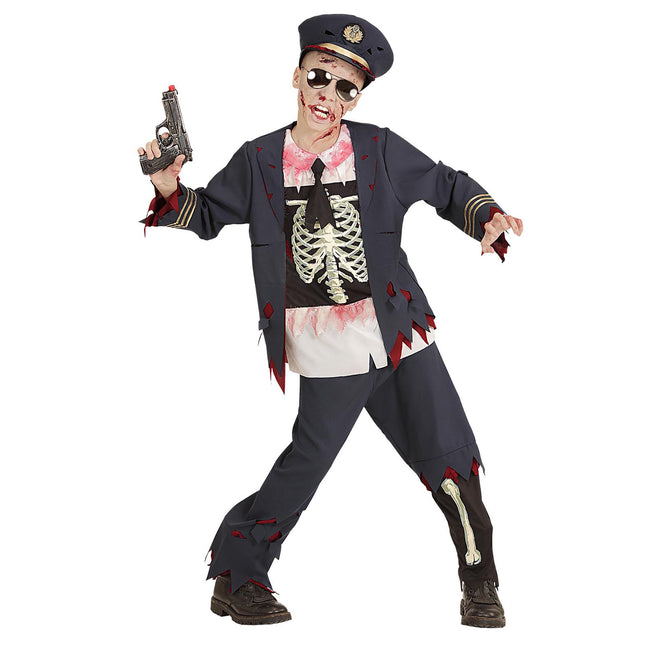 Costume d'Halloween Garçon Police Zombie