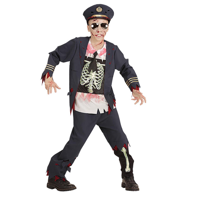 Costume d'Halloween Garçon Police Zombie