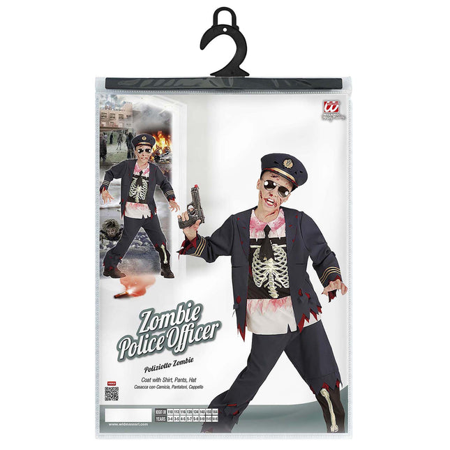 Costume d'Halloween Garçon Police Zombie