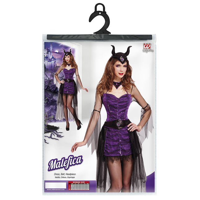 Robe d'Halloween Noir Violet Dames Malefizia