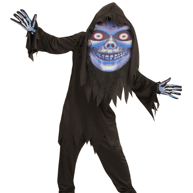 Costume d'Halloween Bleu Violet Enfant Faucheur