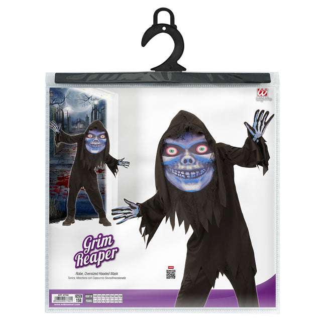 Costume d'Halloween Bleu Violet Enfant Faucheur