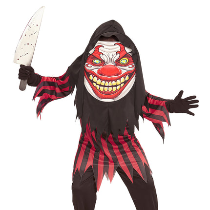Costume d'Halloween Rouge Noir Enfant Clown