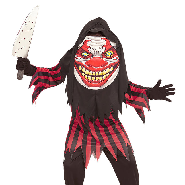 Costume d'Halloween Rouge Noir Enfant Clown