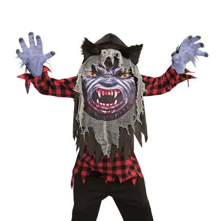 Costume d'Halloween Loup-garou gris